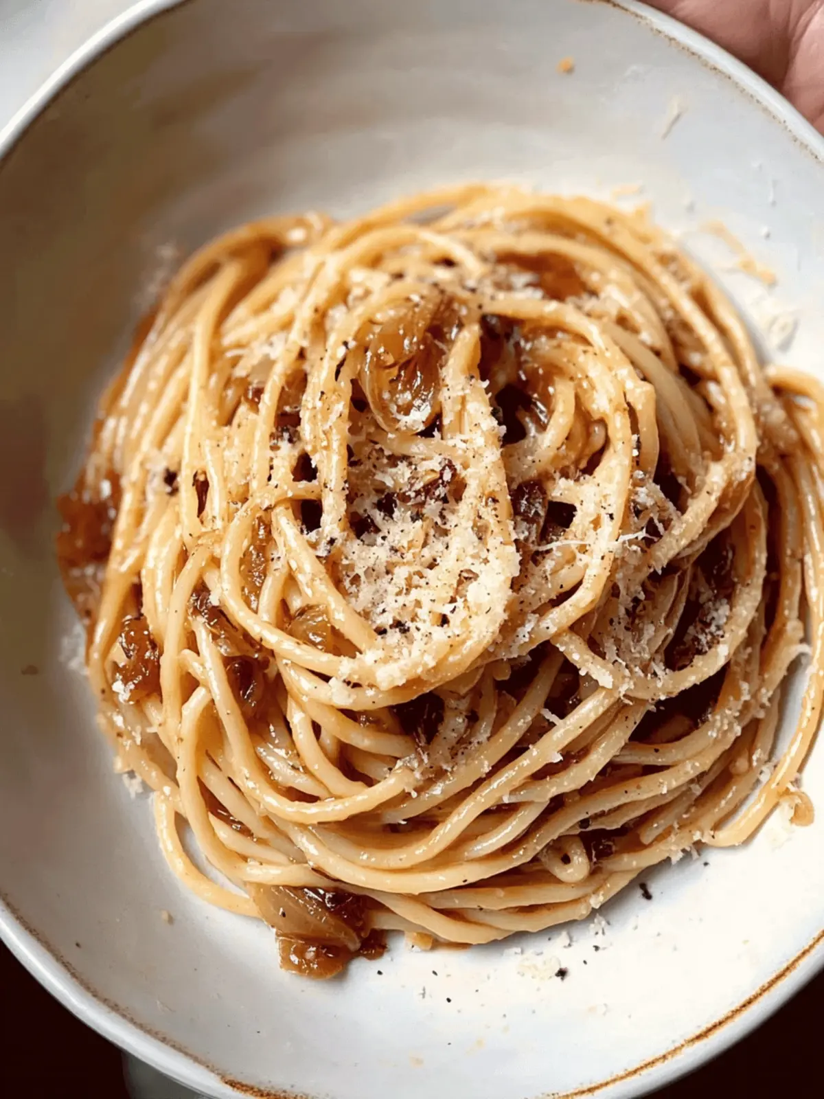 Caramelized Onion & Parmesan Pasta: A Comfort Food Delight 3 Caramelized Onion & Parmesan Pasta