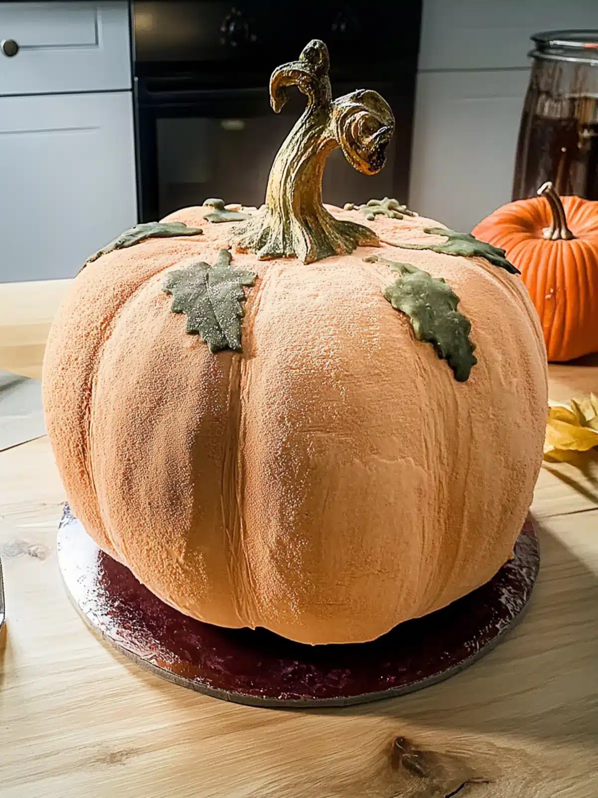 Irresistible Red Velvet Pumpkin-Shaped Cake for Fall Treats 4 Red Velvet Pumpkin-Shaped Cake