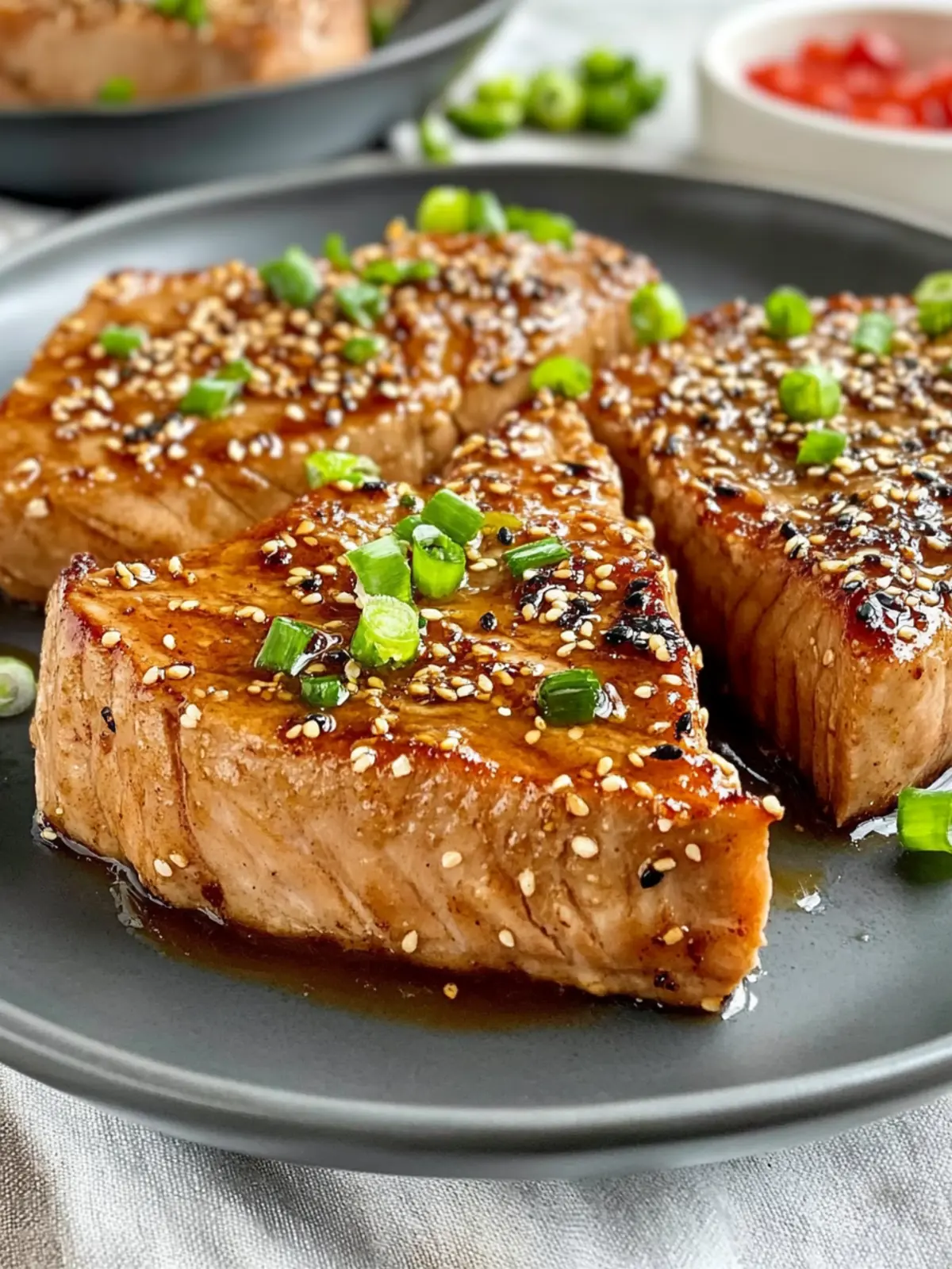 Sizzle Up Pan-Seared Tuna Steaks with Soy Glaze Tonight 5 Pan-Seared Tuna Steaks with Soy Glaze