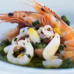 Savor King Prawns and Squid with Zesty Ligurian Sauce 4 King prawns and squid with Ligurian sauce