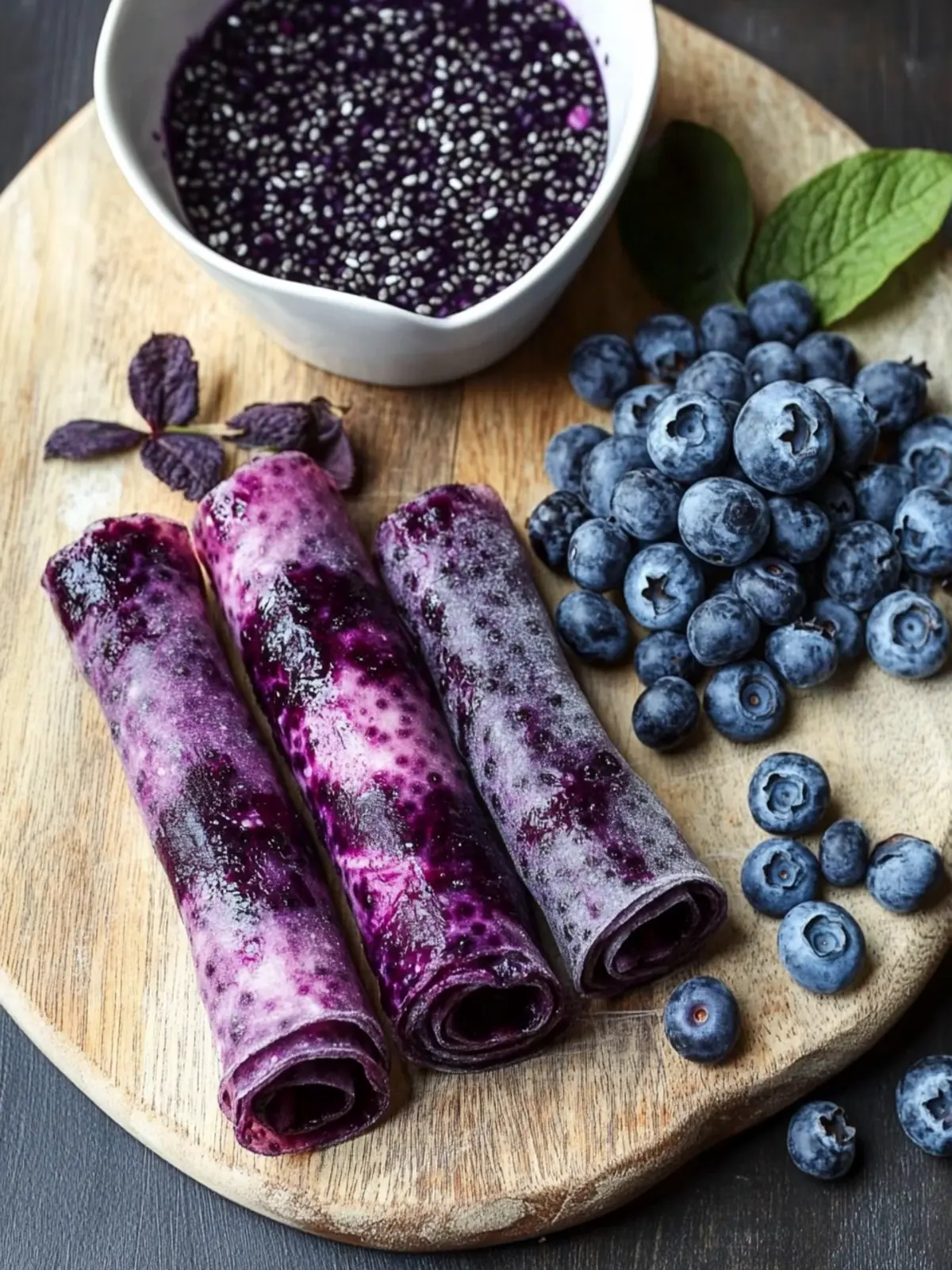 Delicious Blueberry Chia Seed Fruit Roll Ups Recipe You'll Love 4 Blueberry Chia Seed Fruit Roll Ups Recipe