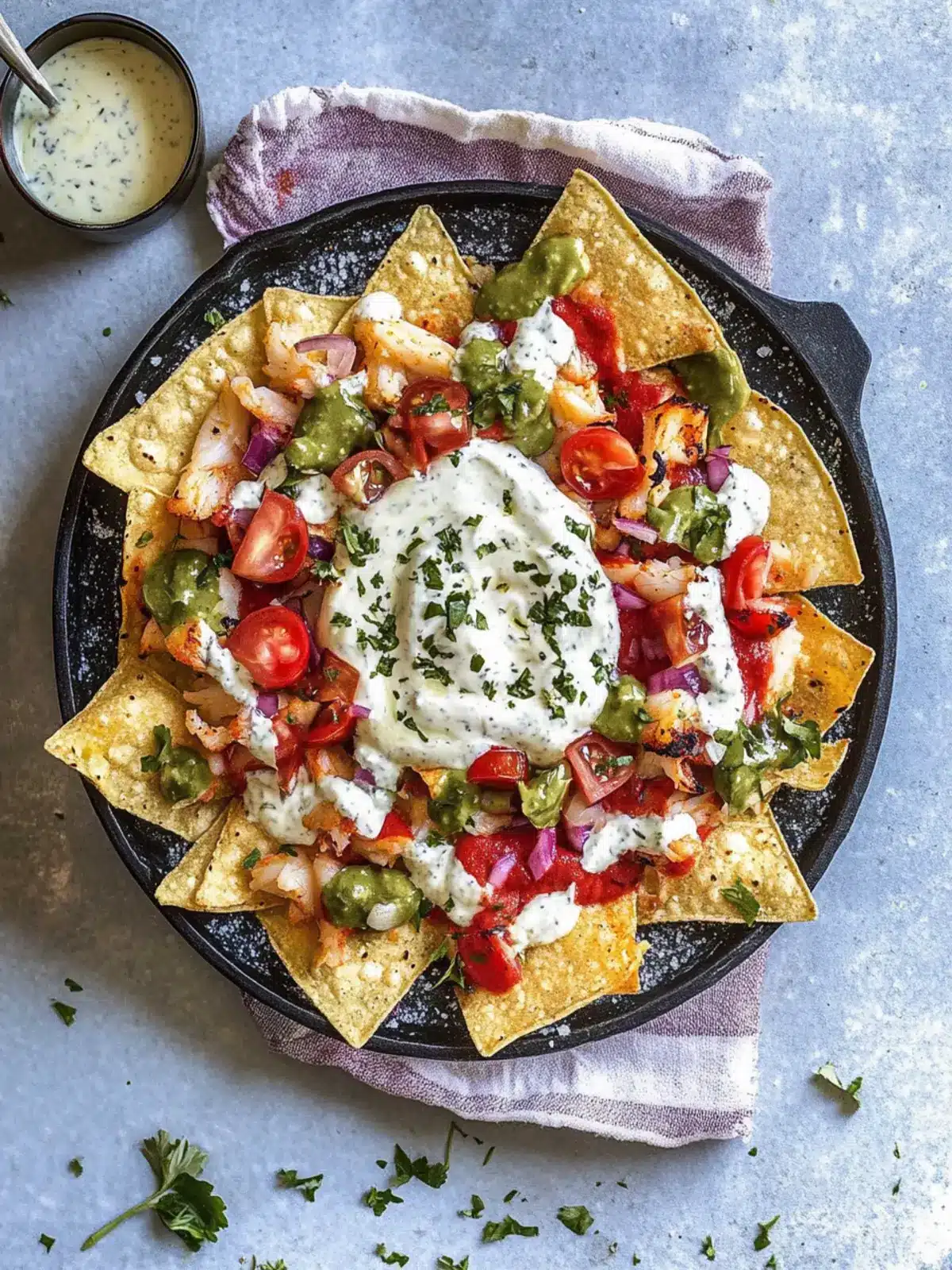 Crab Nachos with Garlic Yogurt Sauce for Ultimate Game Day Delight 4 Crab Nachos with Garlic Yogurt Sauce