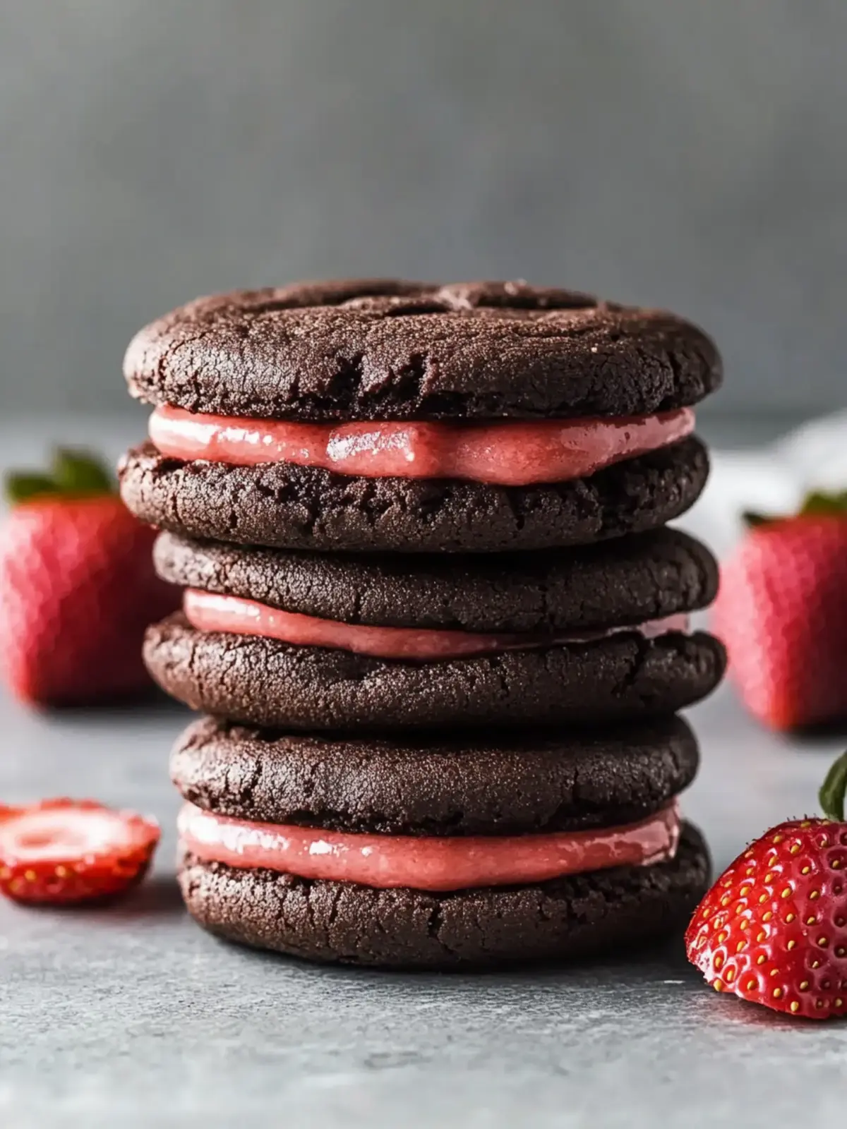 Decadent Chocolate Strawberry Sandwich Cookies You’ll Love 5 Chocolate Strawberry Sandwich Cookies