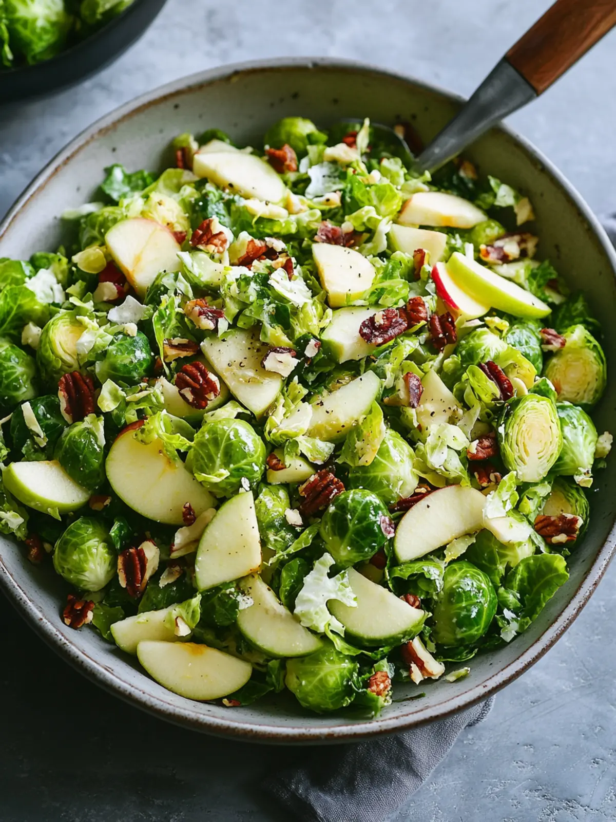 Brussels Sprout Apple Salad with Crunchy Walnuts Delight 5 Brussels Sprout Apple Salad
