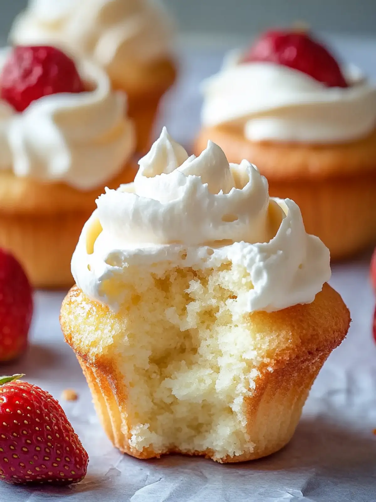 Bourbon Strawberry Angel Food Cupcakes to Sweeten Your Day 5 Bourbon Strawberry Angel Food Cupcakes