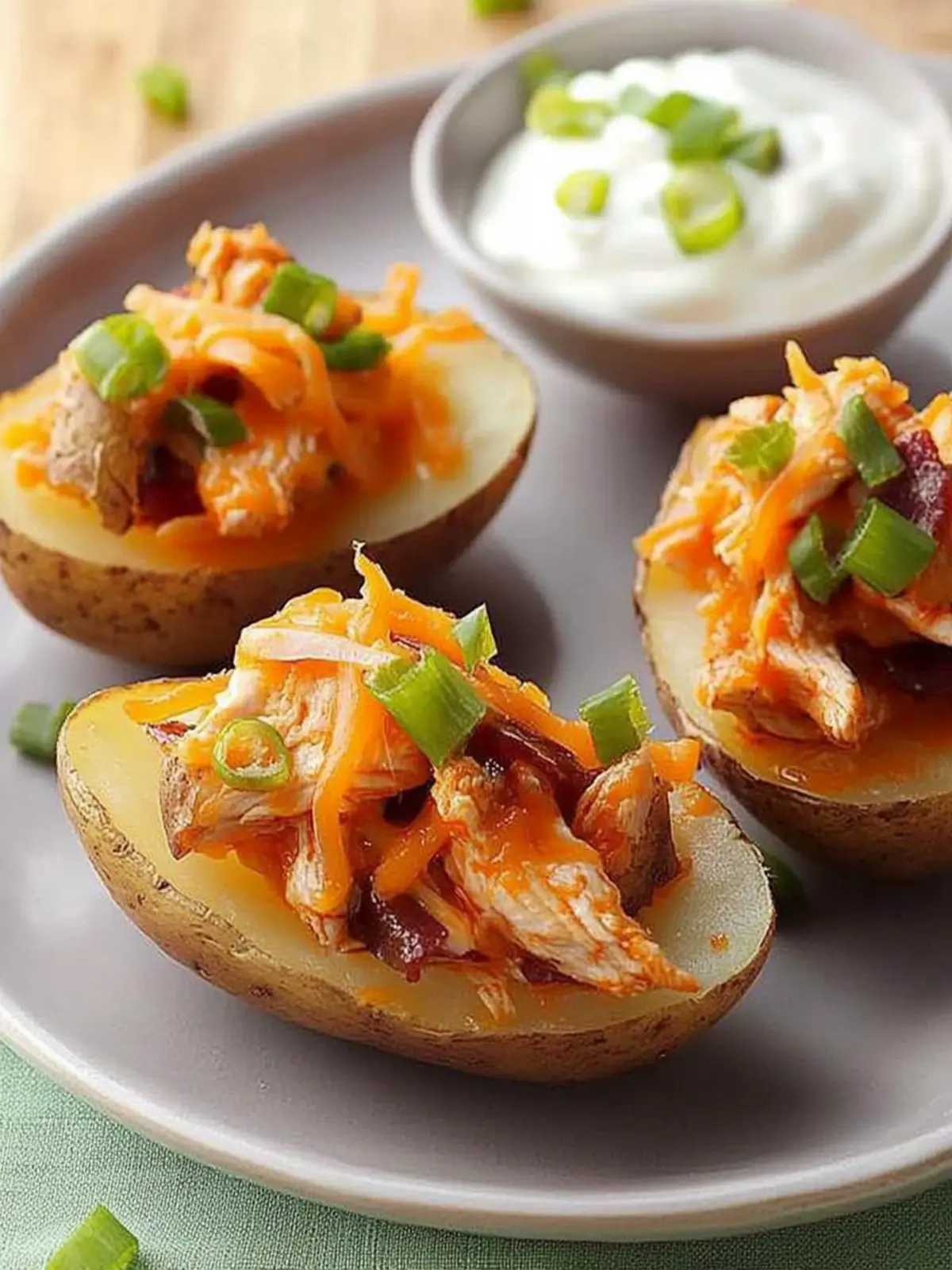 Mouthwatering Buffalo Chicken Potato Skins for Game Day Fun 3 Buffalo Chicken Potato Skins