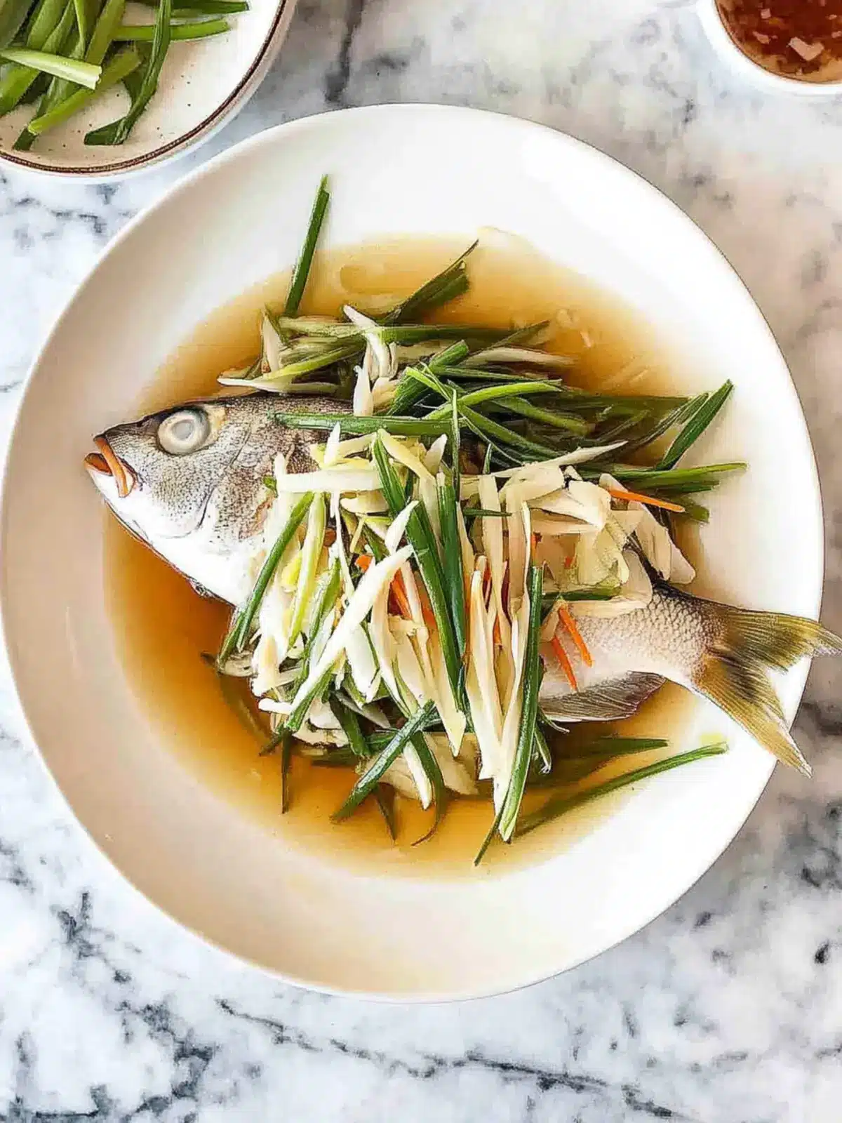 Delicious Chinese Steamed Fish with Ginger Shallot Sauce at Home 5 Chinese Steamed Fish with Ginger Shallot Sauce