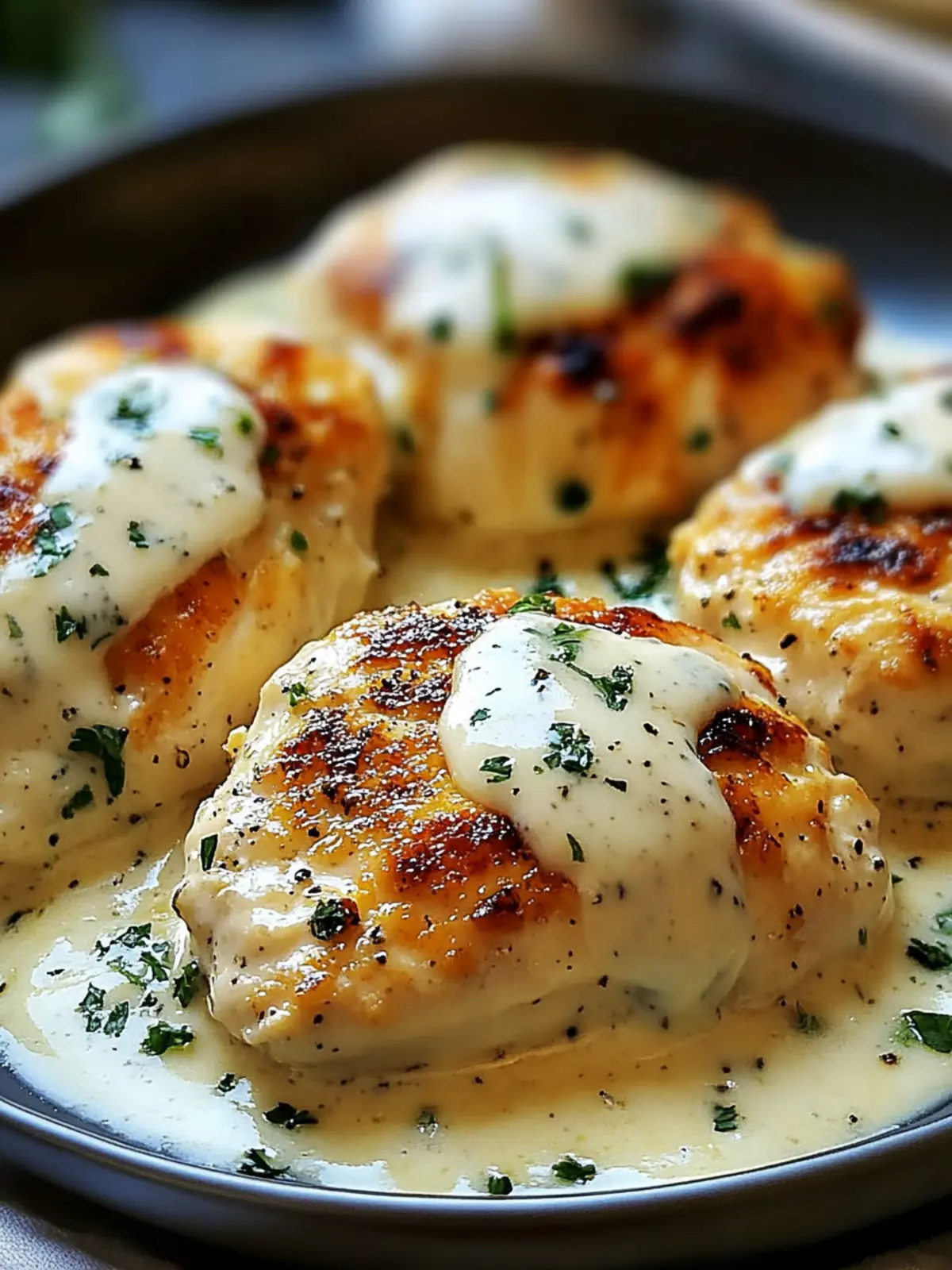 Delicious Chicken Pillows with Creamy Parmesan Sauce Magic 5 Chicken Pillows with Creamy Parmesan Sauce