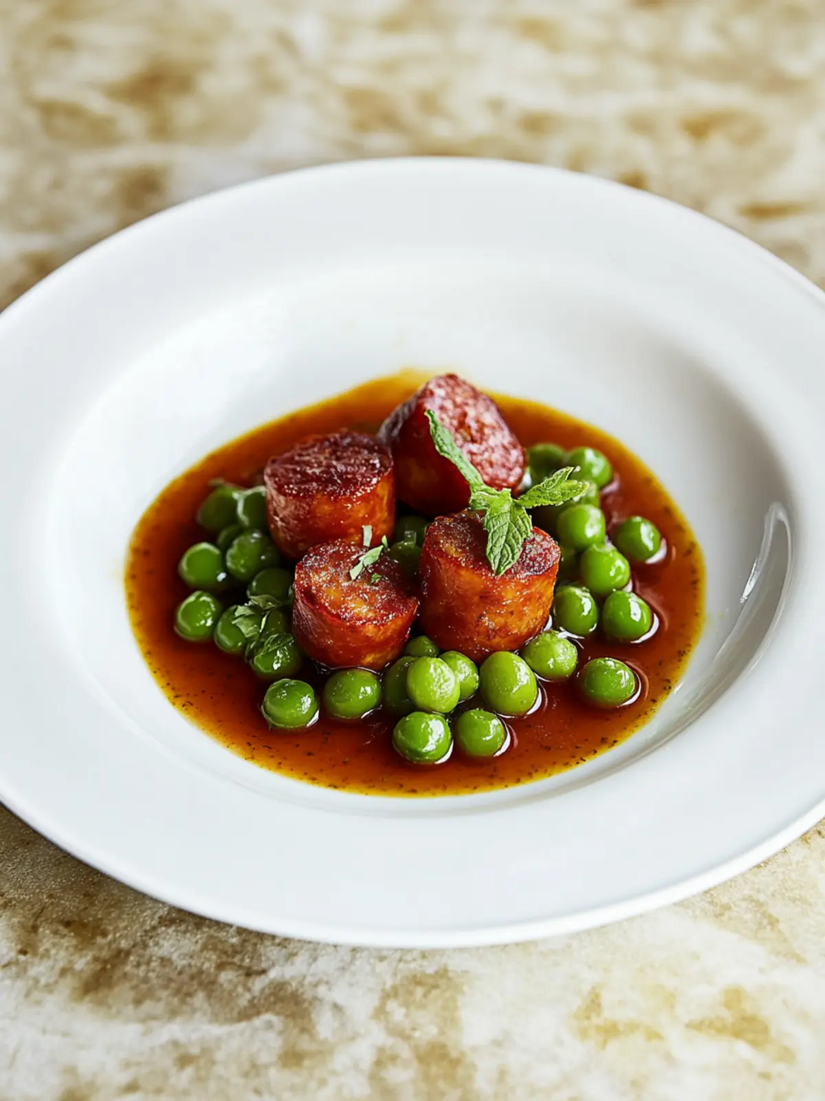 Savor Chorizo with Minted Peas for a Fresh Twist on Dinner 2 Chorizo with minted peas
