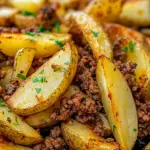 Crispy Potato Wedges Air Fryer with Savory Ground Beef Magic 3 potato wedges air fryer with Ground Beef