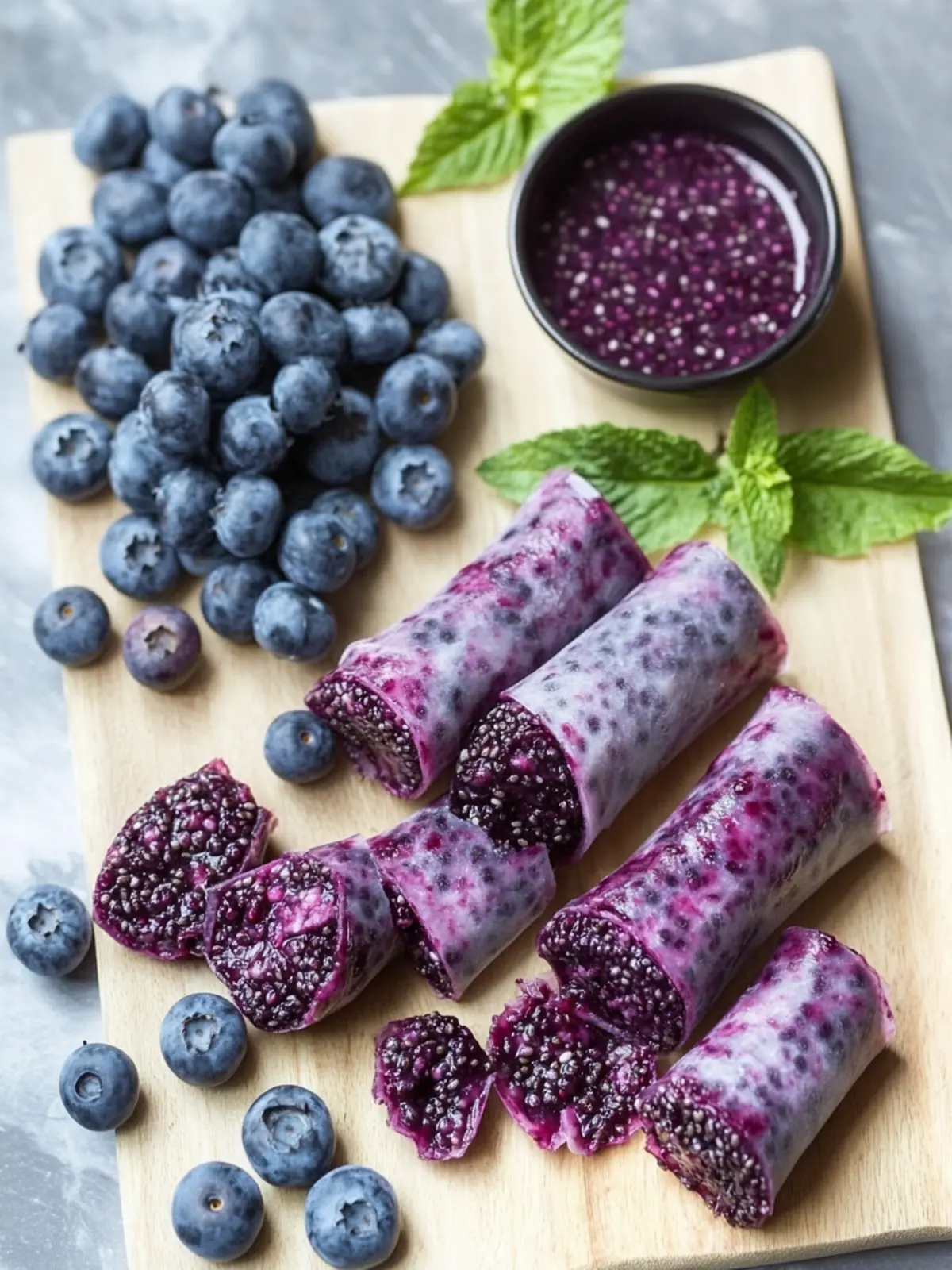 Delicious Blueberry Chia Seed Fruit Roll Ups Recipe You'll Love 3 Blueberry Chia Seed Fruit Roll Ups Recipe