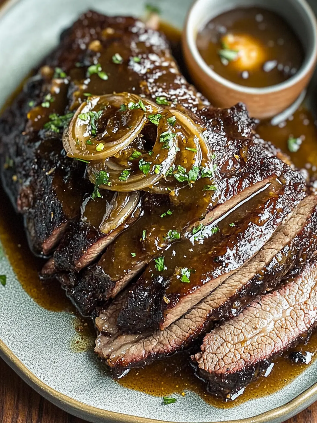 Mouthwatering Oven-Roasted Beef Brisket with Onion Jus Delight 5 Oven-Roasted Beef Brisket with Onion Jus Delight