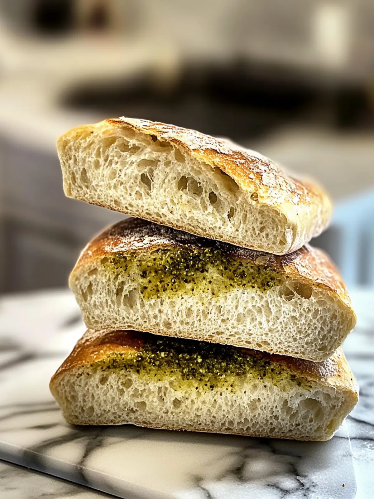 Pesto Drizzle on Sourdough Sandwich Bread: Irresistibly Fresh 4 sourdough sandwich bread with Pesto Drizzle