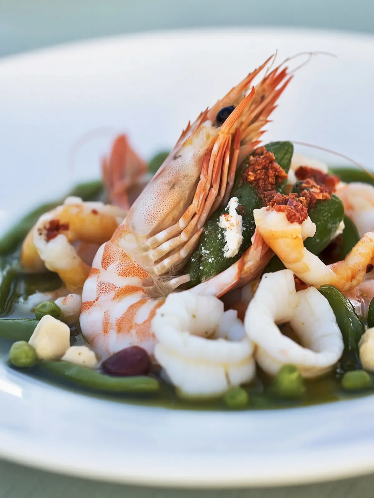 Savor King Prawns and Squid with Zesty Ligurian Sauce 4 King prawns and squid with Ligurian sauce