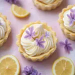 Delightful Mini Lemon Tart with Lilac Meringue Recipe 6 Mini Lemon Tart with Lilac Meringue