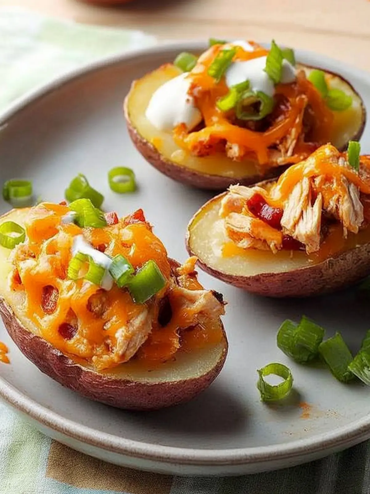 Mouthwatering Buffalo Chicken Potato Skins for Game Day Fun 5 Buffalo Chicken Potato Skins