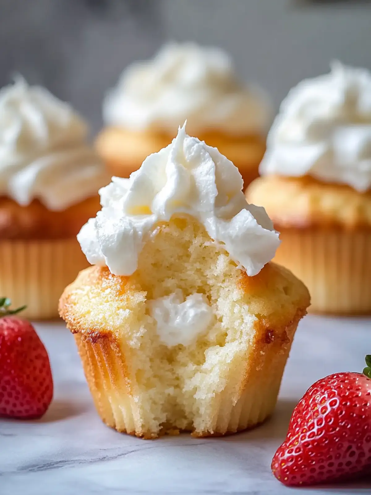Bourbon Strawberry Angel Food Cupcakes to Sweeten Your Day 4 Bourbon Strawberry Angel Food Cupcakes