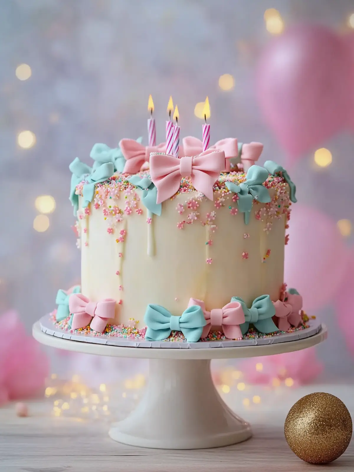 Make Your Own Signature Birthday Cake with Bows for Every Celebration 5 Signature Birthday Cake with Bows