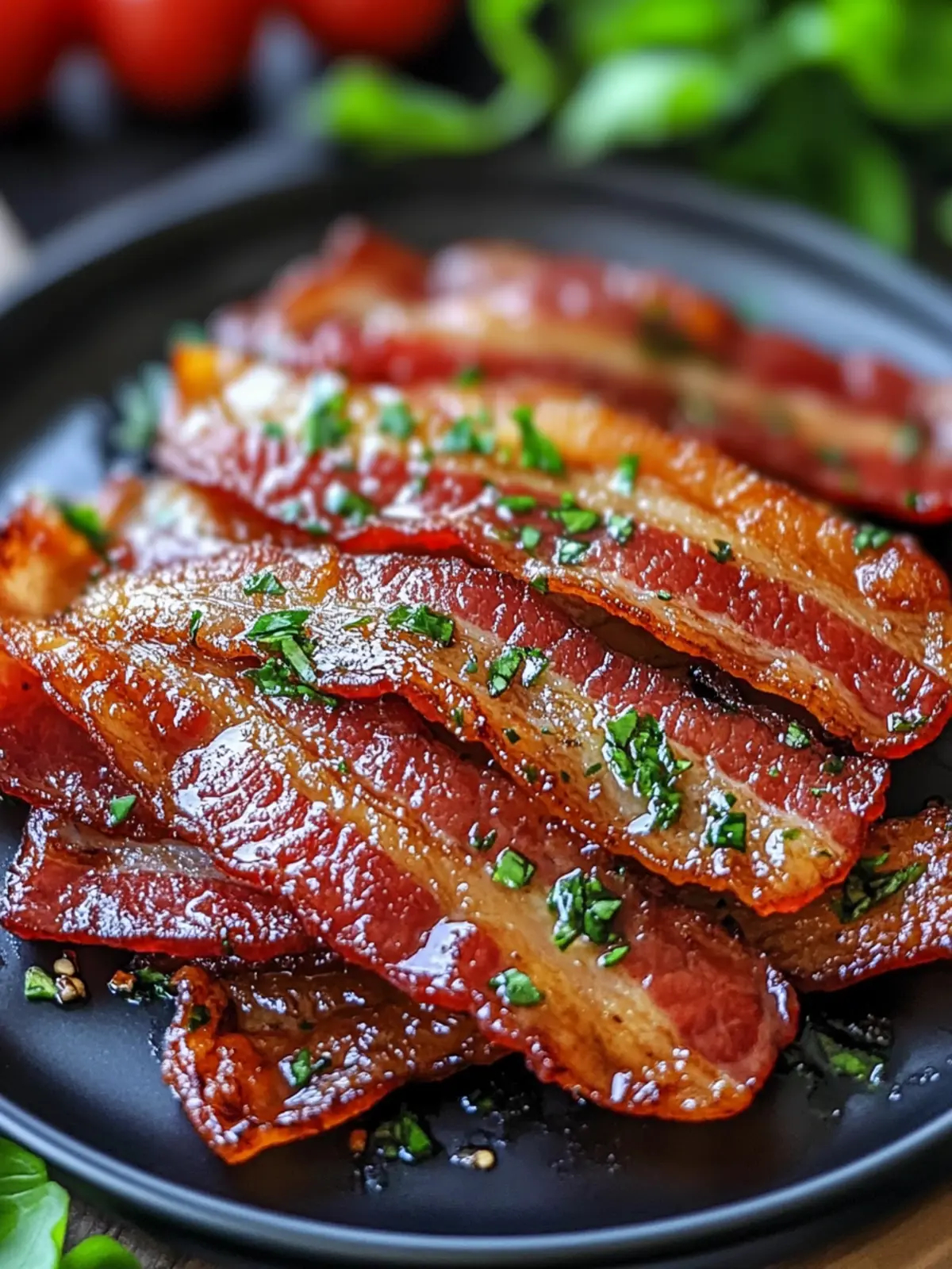 Crispy Air Fryer Bacon with Fresh Basil for Zesty Flavor! 5 air fryer bacon with Fresh Basil