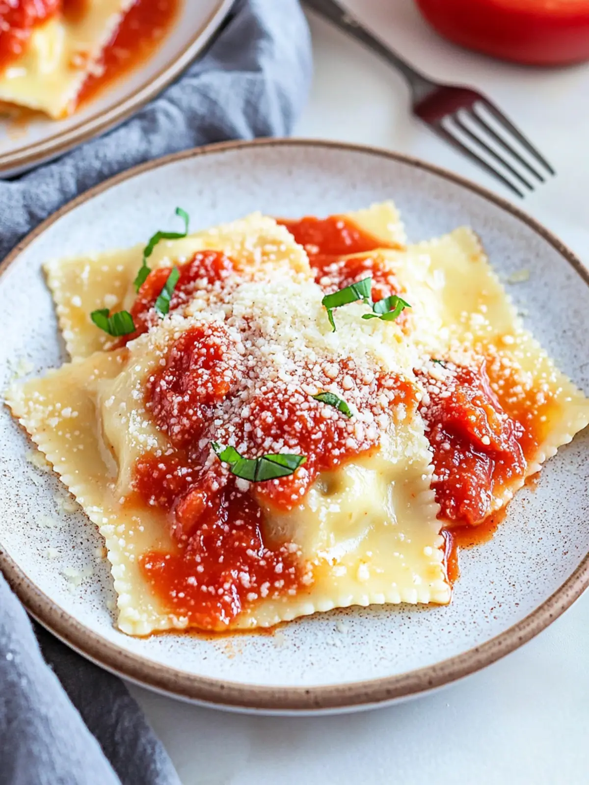 Cheese Ravioli with Red Pepper Tomato Sauce Super Easy Recipe 5 Cheese Ravioli with Red Pepper Tomato Sauce