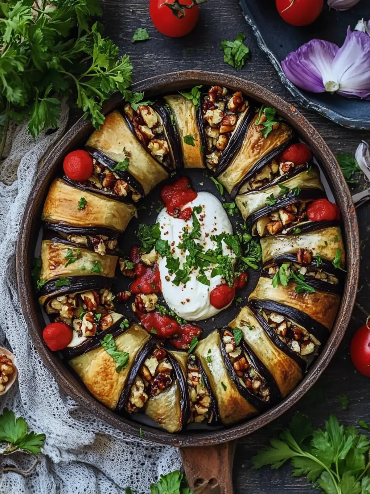 Savory Georgian Eggplant Rolls with Walnuts You'll Love 2 Georgian Eggplant Rolls with Walnuts