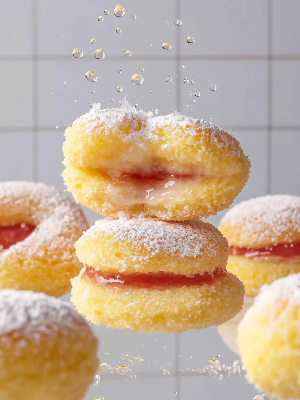 Delightful Sponge Kisses with Raspberry Jam and Cream Filling 5 Sponge Kisses