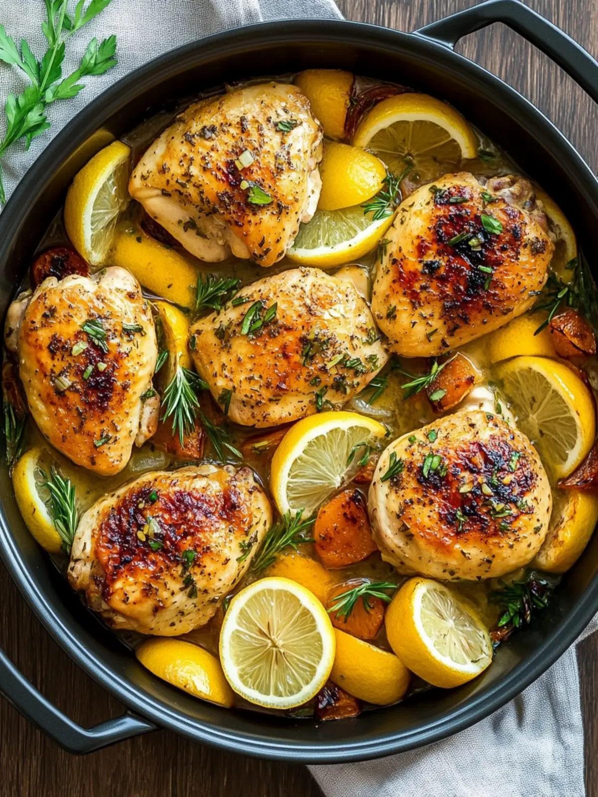 Savor One-Pan Lemon Herb Chicken for Effortless Dinner Bliss 5 One-Pan Lemon Herb Chicken Recipe