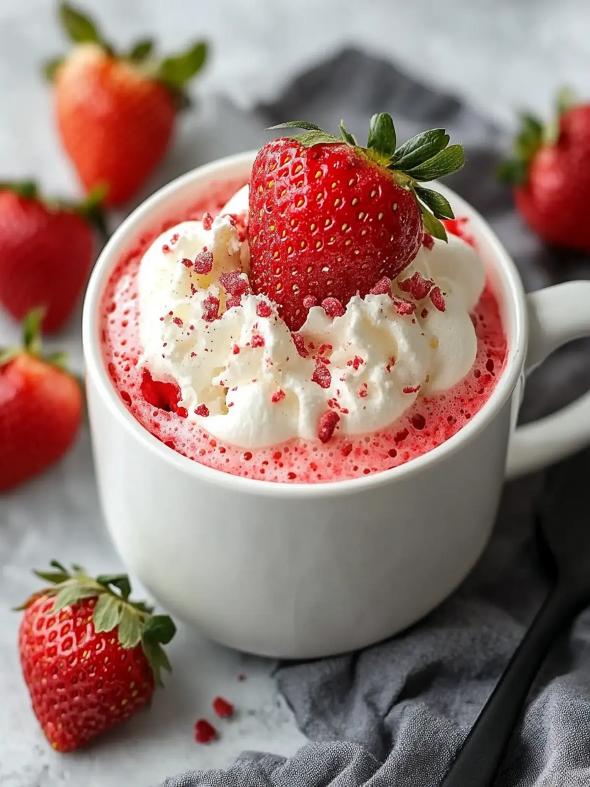 Delicious Strawberry Mug Cake in Just 4 Minutes Ready to Savor 5 Strawberry Mug Cake in Just 4 Minute