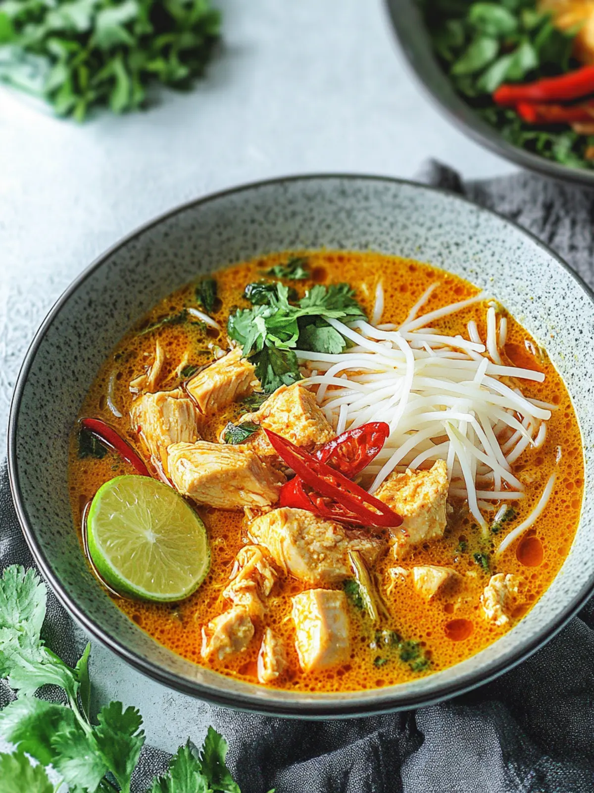 Easy Chicken Laksa Curry Recipe: 30 Mins to Delicious Bliss 2 Easy Chicken Laksa Curry Recipe: 30 Mins Malaysian Curry