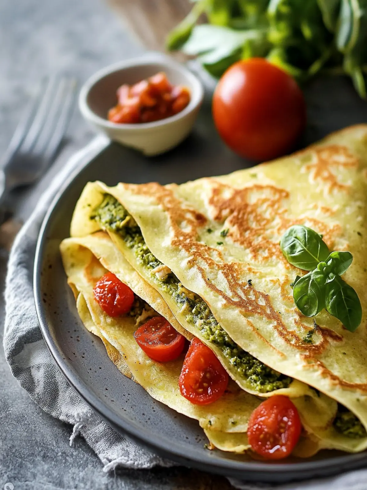 Turkey Pesto Crepes: A Flavorful Twist on Your Dinner Routine 2 Turkey Pesto Crepes