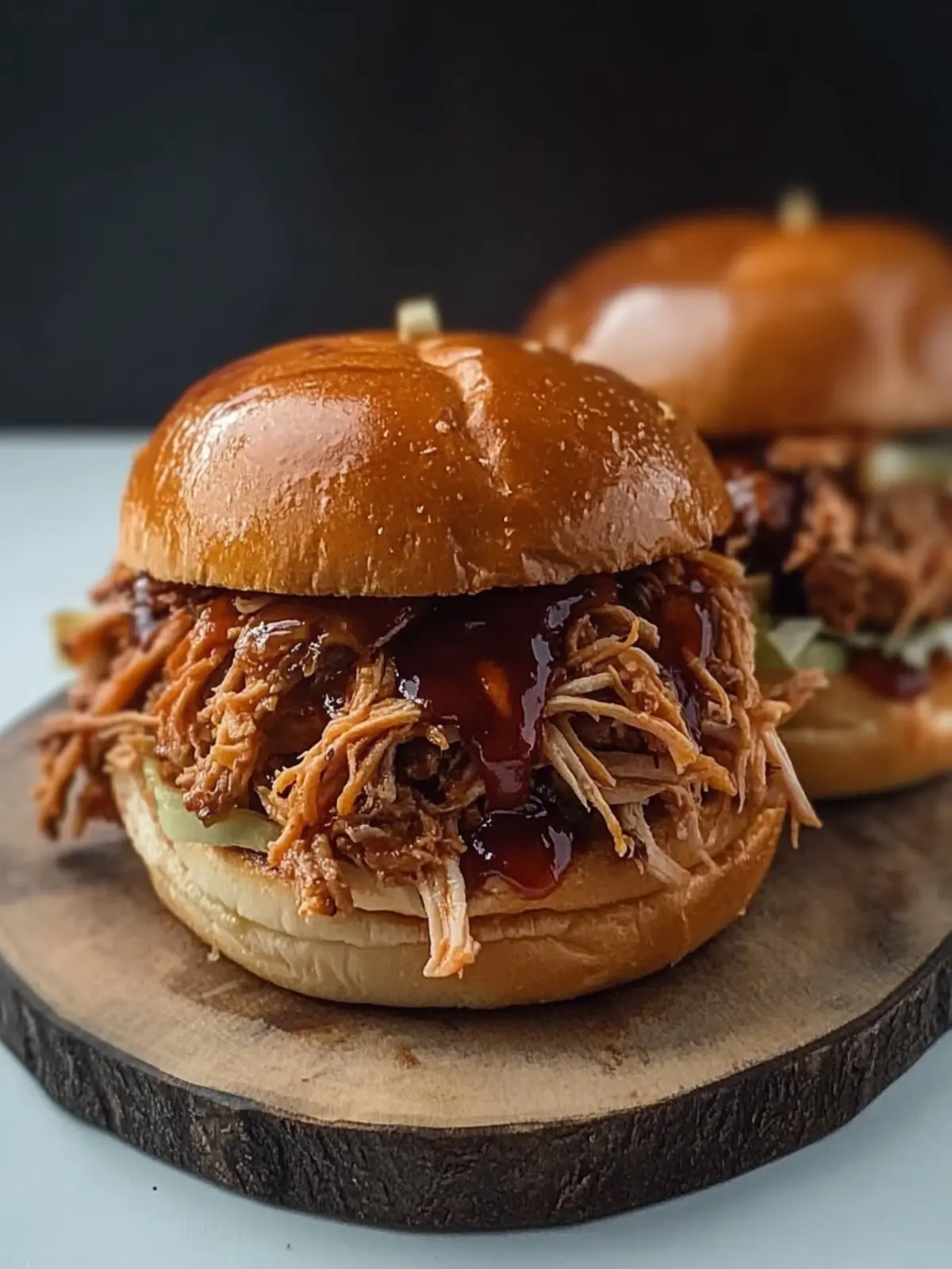 Savory Pulled Pork Sandwiches with Crunchy Coleslaw Delight 4 Pulled pork sandwiches