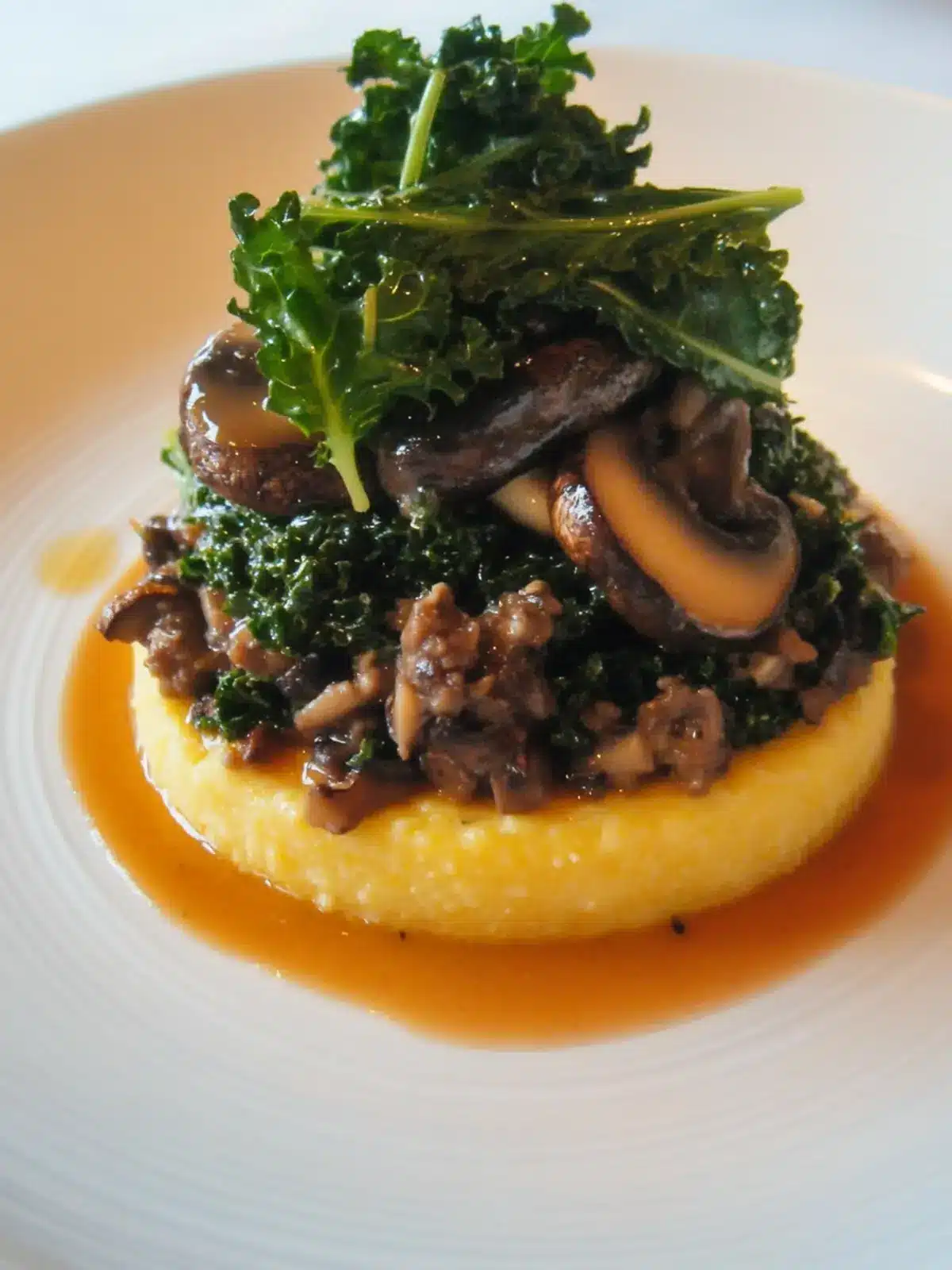 Delicious Fried Polenta with Kale and Wild Mushroom Ragù 5 Fried polenta with kale and wild mushroom ragù