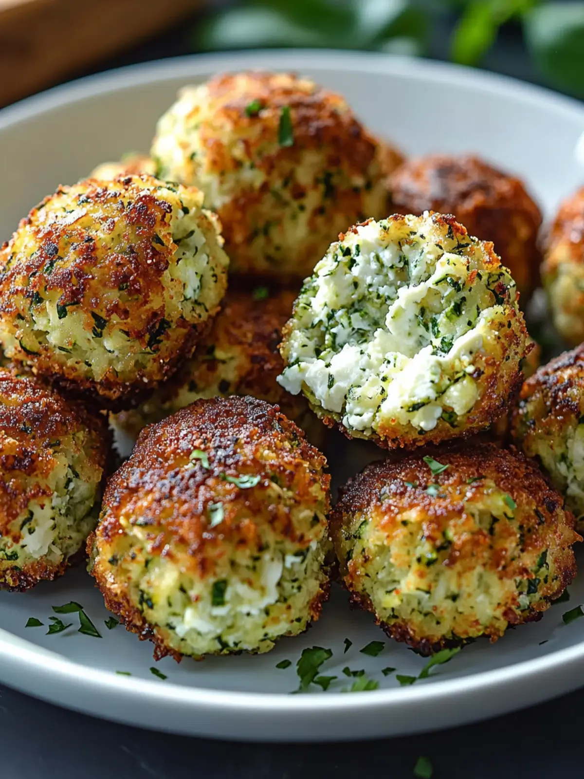 Crispy Zucchini Feta Balls for Guilt-Free Snacking Delight 2 Crispy Zucchini Feta Balls