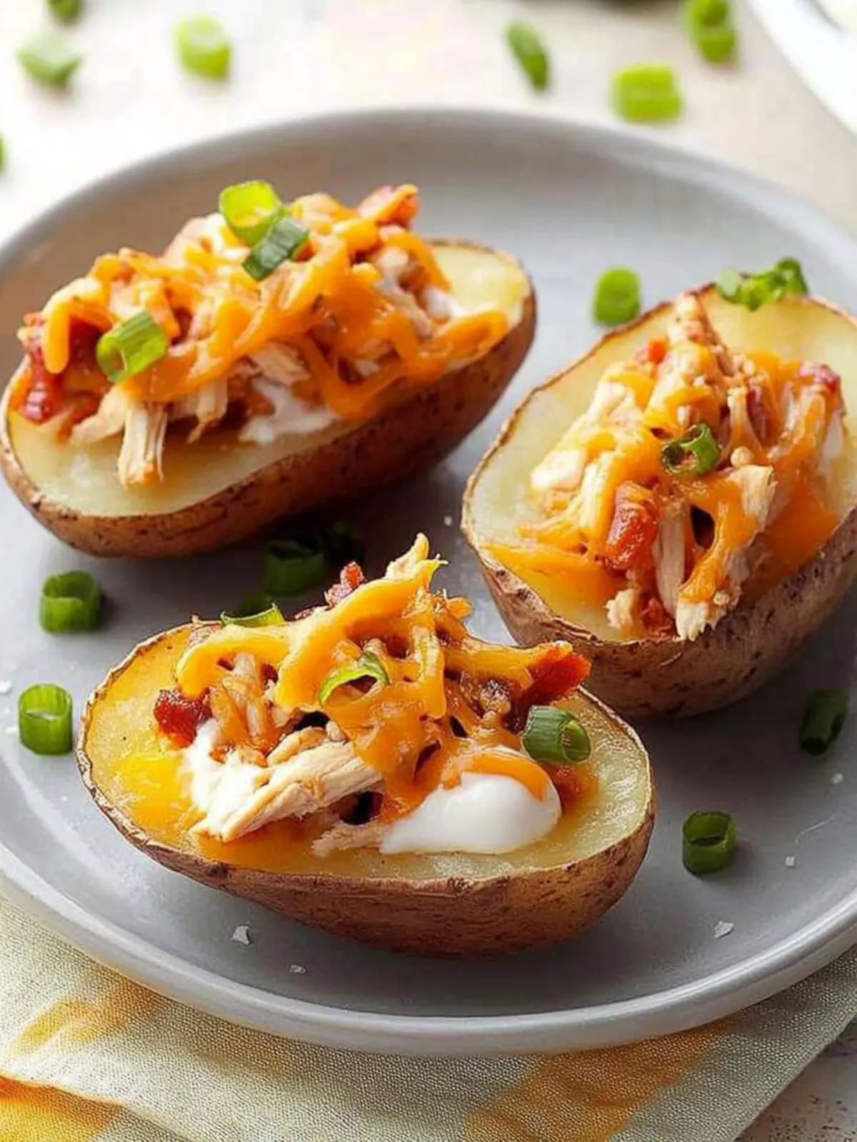 Mouthwatering Buffalo Chicken Potato Skins for Game Day Fun 2 Buffalo Chicken Potato Skins