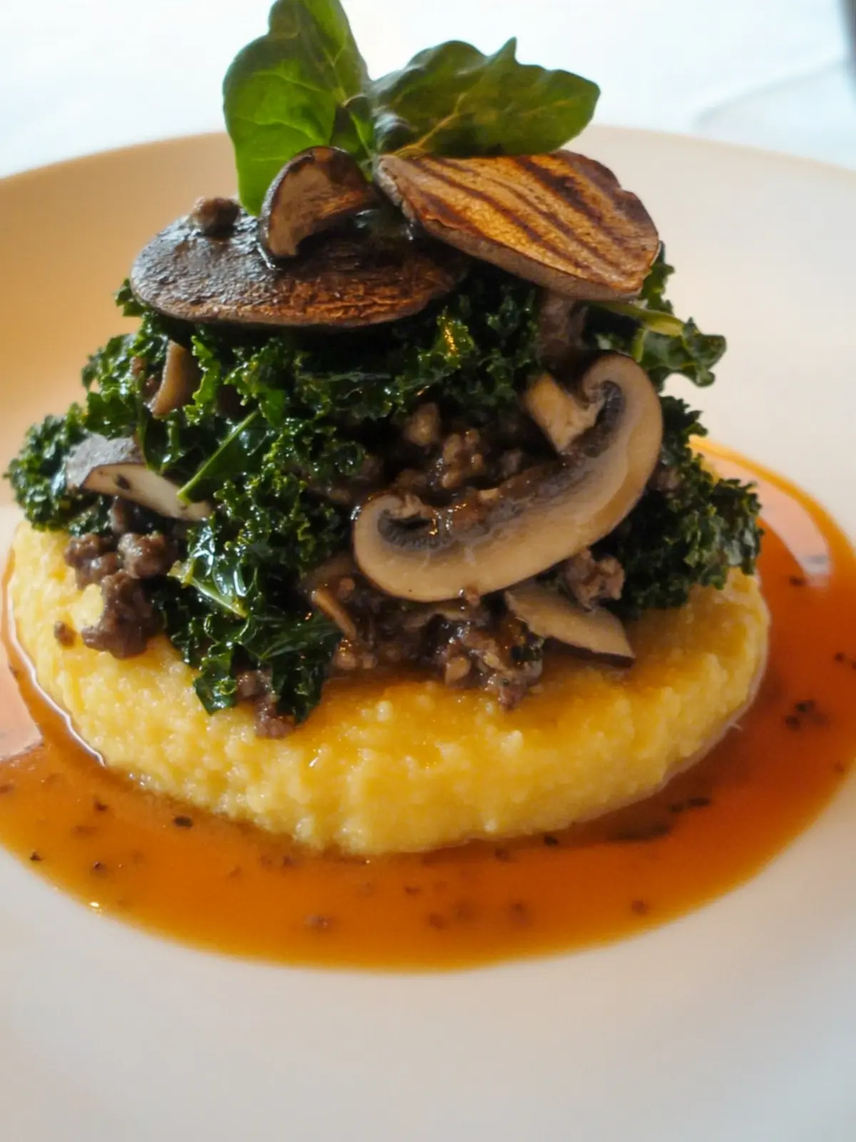 Delicious Fried Polenta with Kale and Wild Mushroom Ragù 4 Fried polenta with kale and wild mushroom ragù