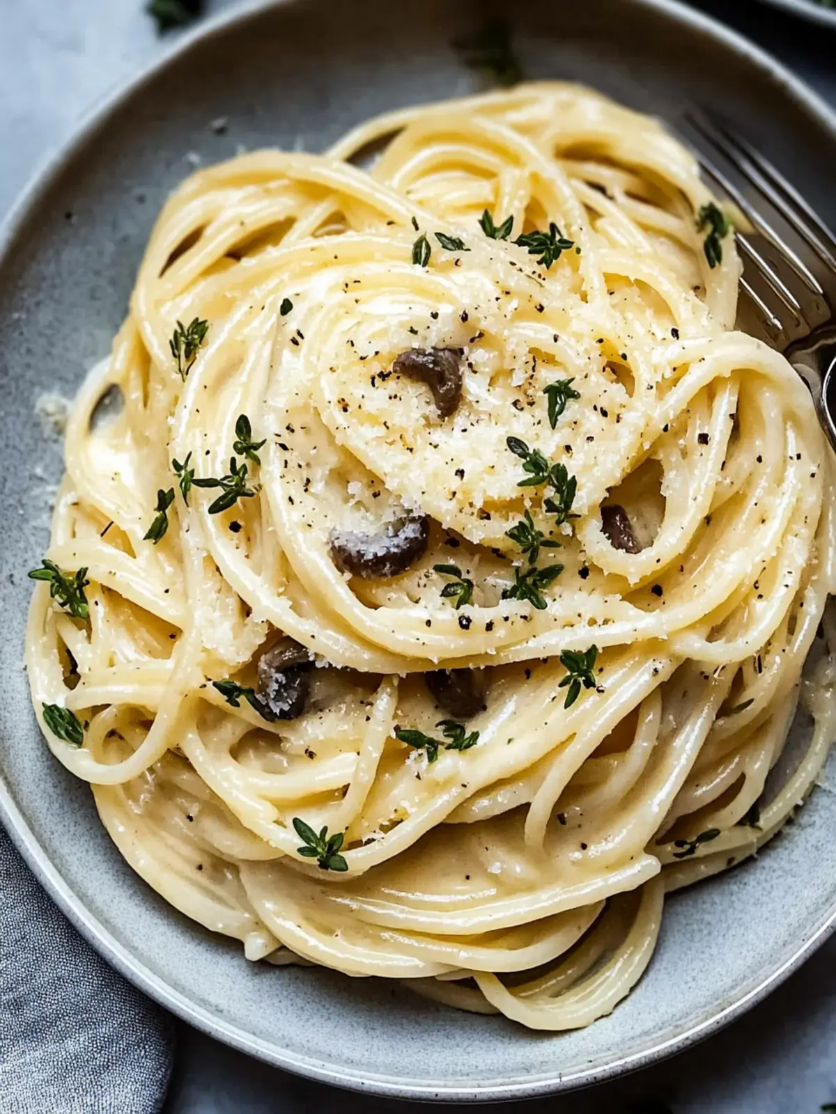 Delicious Spaghetti with Creamy Shallot Thyme Sauce to Savor 3 Spaghetti with Creamy Shallot Thyme Sauce