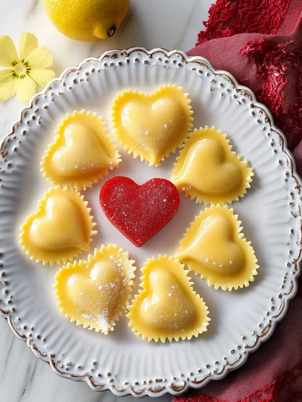 Lemon Ricotta Heart Shaped Ravioli: Love at First Bite 4 Lemon Ricotta Heart Shaped Ravioli for St. Valentine’s Day