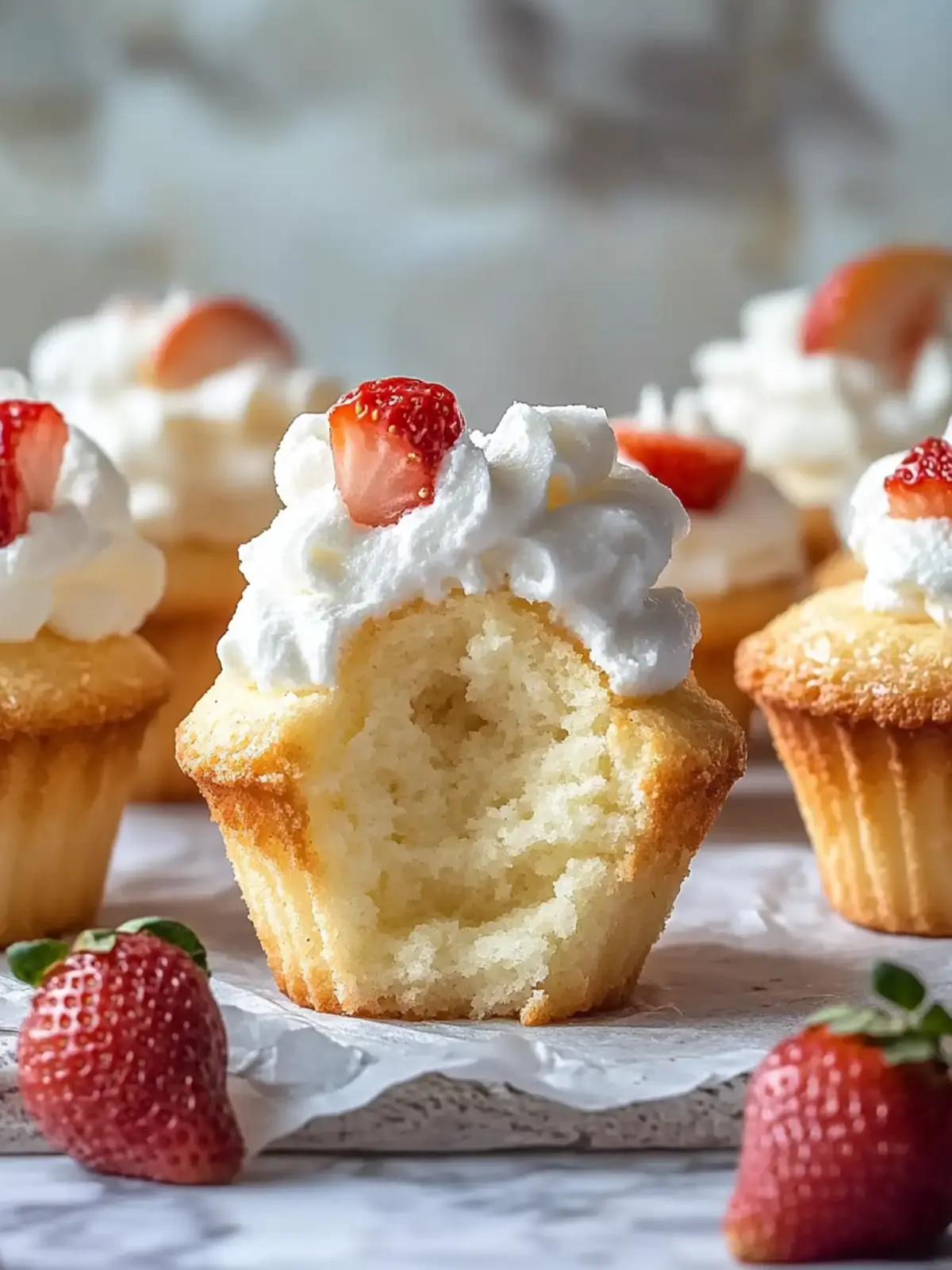 Bourbon Strawberry Angel Food Cupcakes to Sweeten Your Day 3 Bourbon Strawberry Angel Food Cupcakes