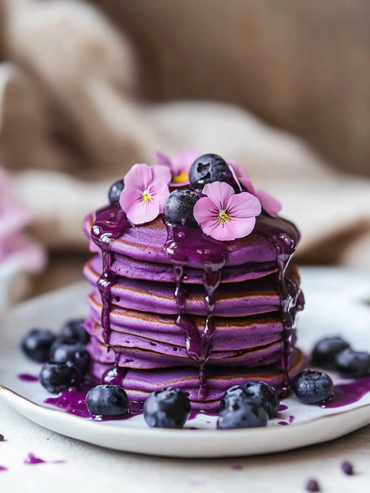 Delicious Purple Pancake Recipe for Weekend Brunch Bliss 3 Purple Pancake Recipe (Easy Ube Pancakes)
