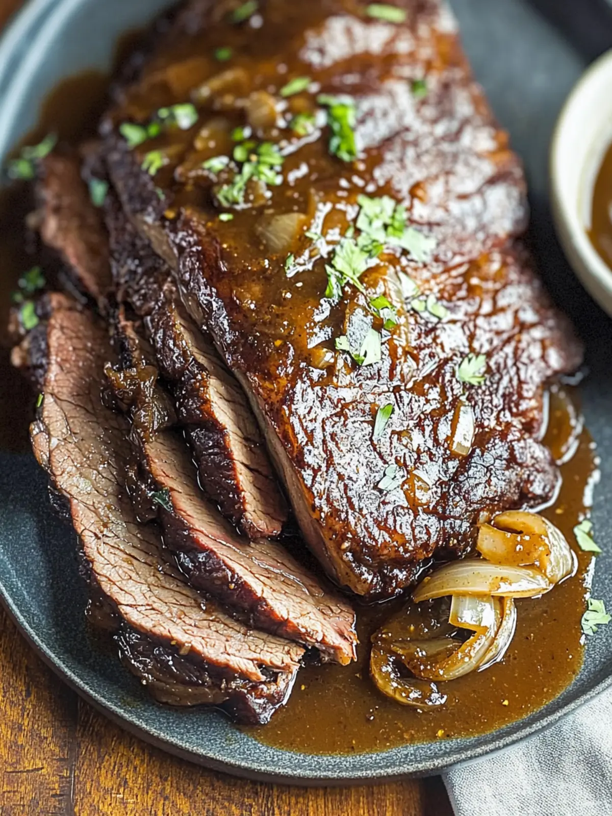 Mouthwatering Oven-Roasted Beef Brisket with Onion Jus Delight 3 Oven-Roasted Beef Brisket with Onion Jus Delight