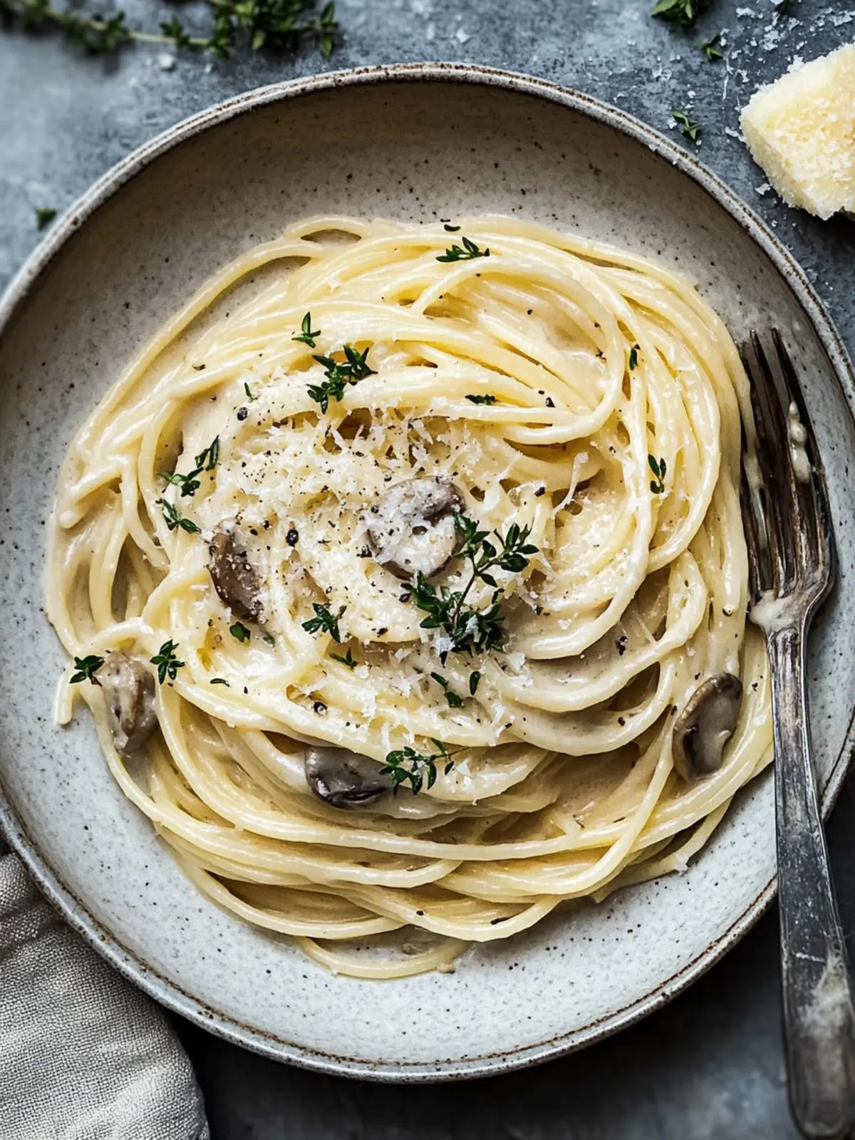 Delicious Spaghetti with Creamy Shallot Thyme Sauce to Savor 2 Spaghetti with Creamy Shallot Thyme Sauce