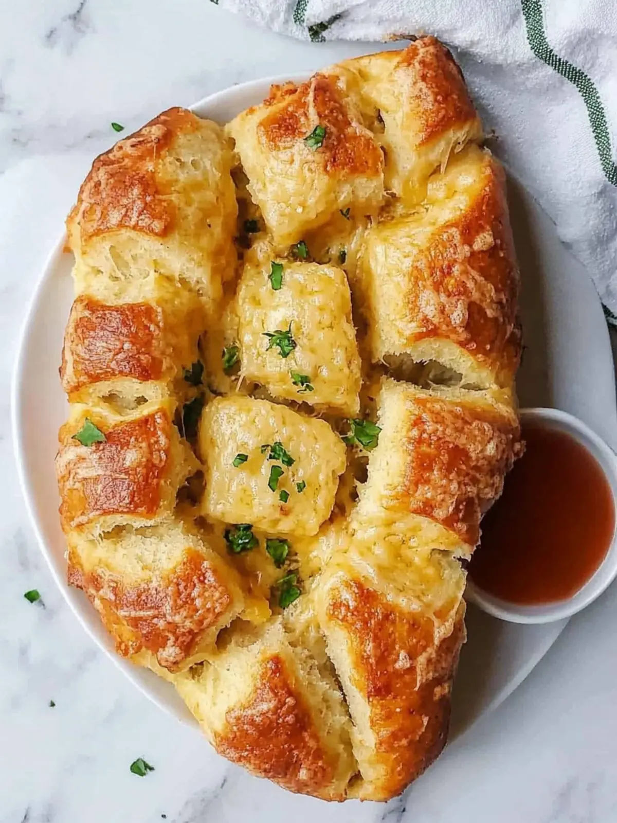 Savor Cheesy Pull-Apart Bread with Garlic and Herbs Today 2 Cheesy Pull-Apart Bread