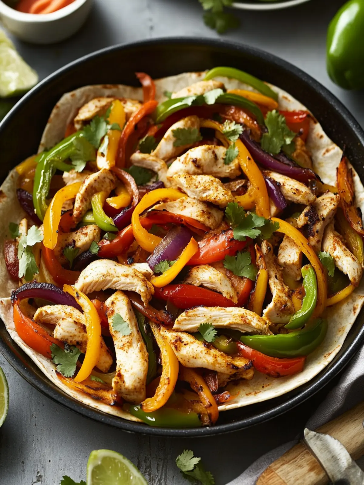 One-Pan Chicken Fajitas for a Flavor-Packed Dinner Delight 4 One-pan chicken fajitas