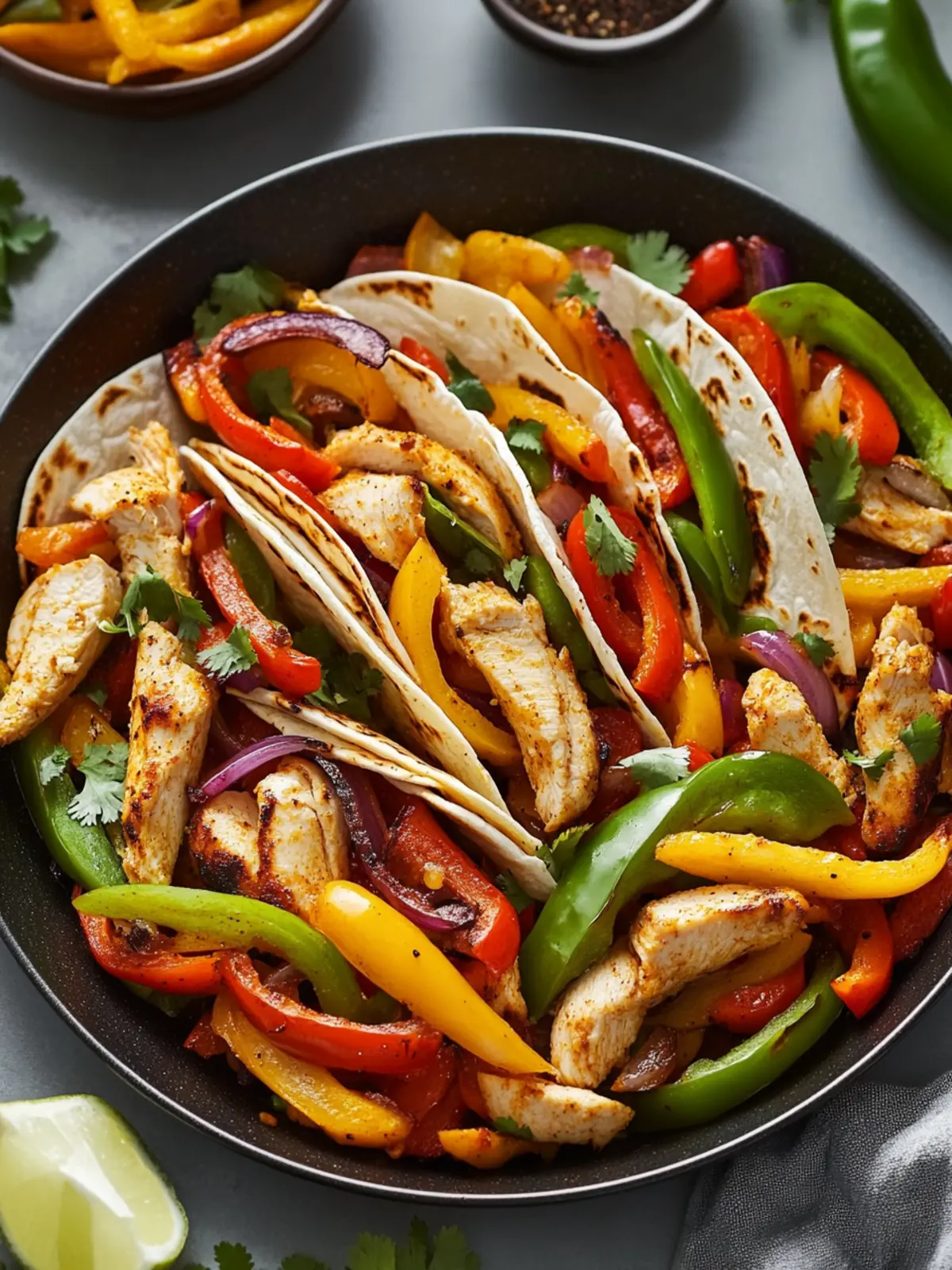 One-Pan Chicken Fajitas for a Flavor-Packed Dinner Delight 2 One-pan chicken fajitas