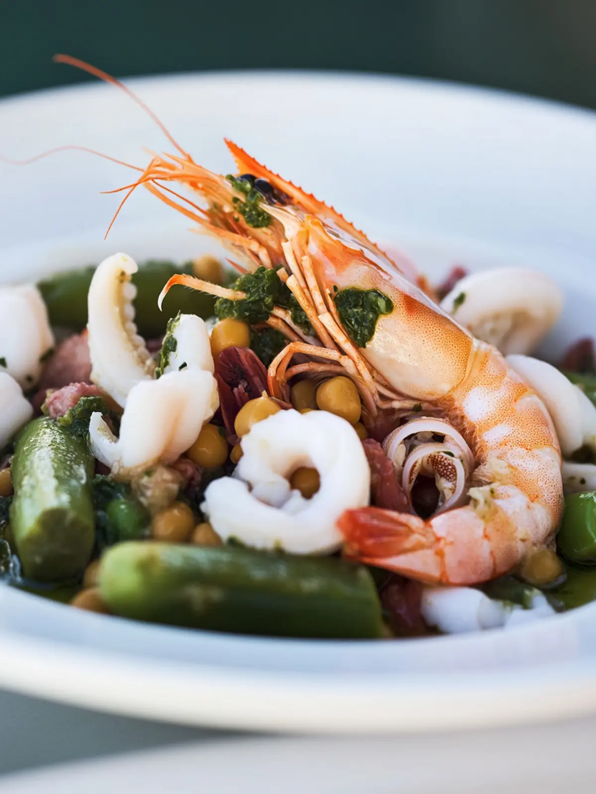 Savor King Prawns and Squid with Zesty Ligurian Sauce 2 King prawns and squid with Ligurian sauce