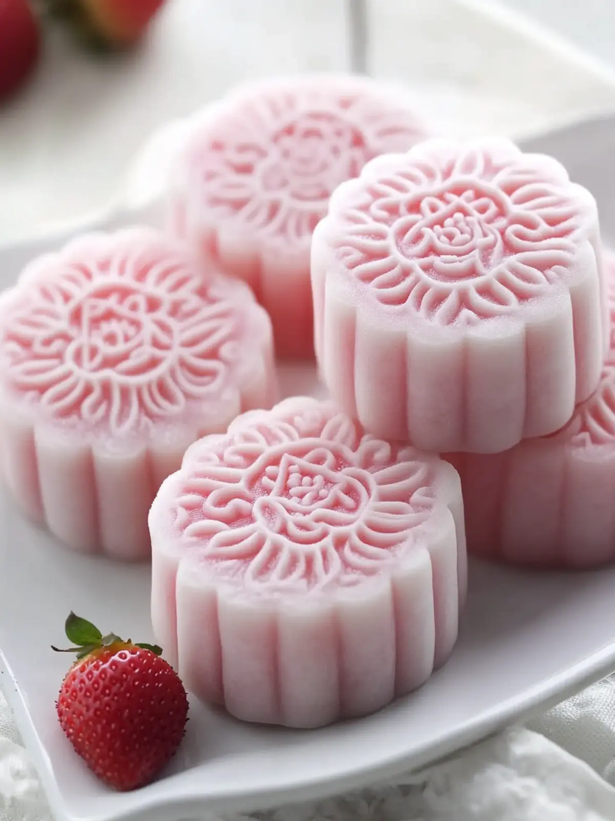 Delicious Strawberry Snow Skin Mooncakes Recipe You’ll Love 2 Strawberry Snow Skin Mooncakes Recipe