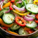 Tangy Pickled Cucumber, Onion, and Bell Pepper Salad Delight 9 Pickled Cucumber, Onion, and Bell Pepper Salad