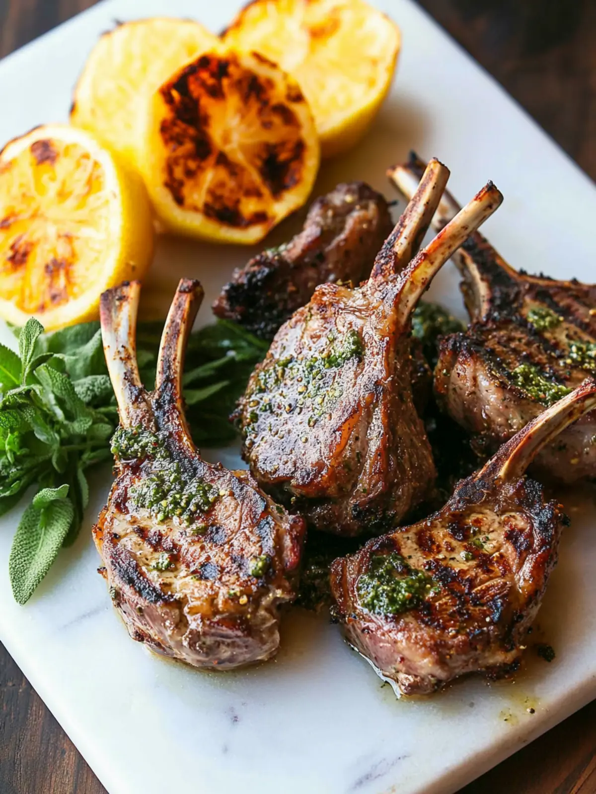 Grilled Lamb Chops with Peaches: A Flavorful Summer Delight 2 Grilled Lamb Chops