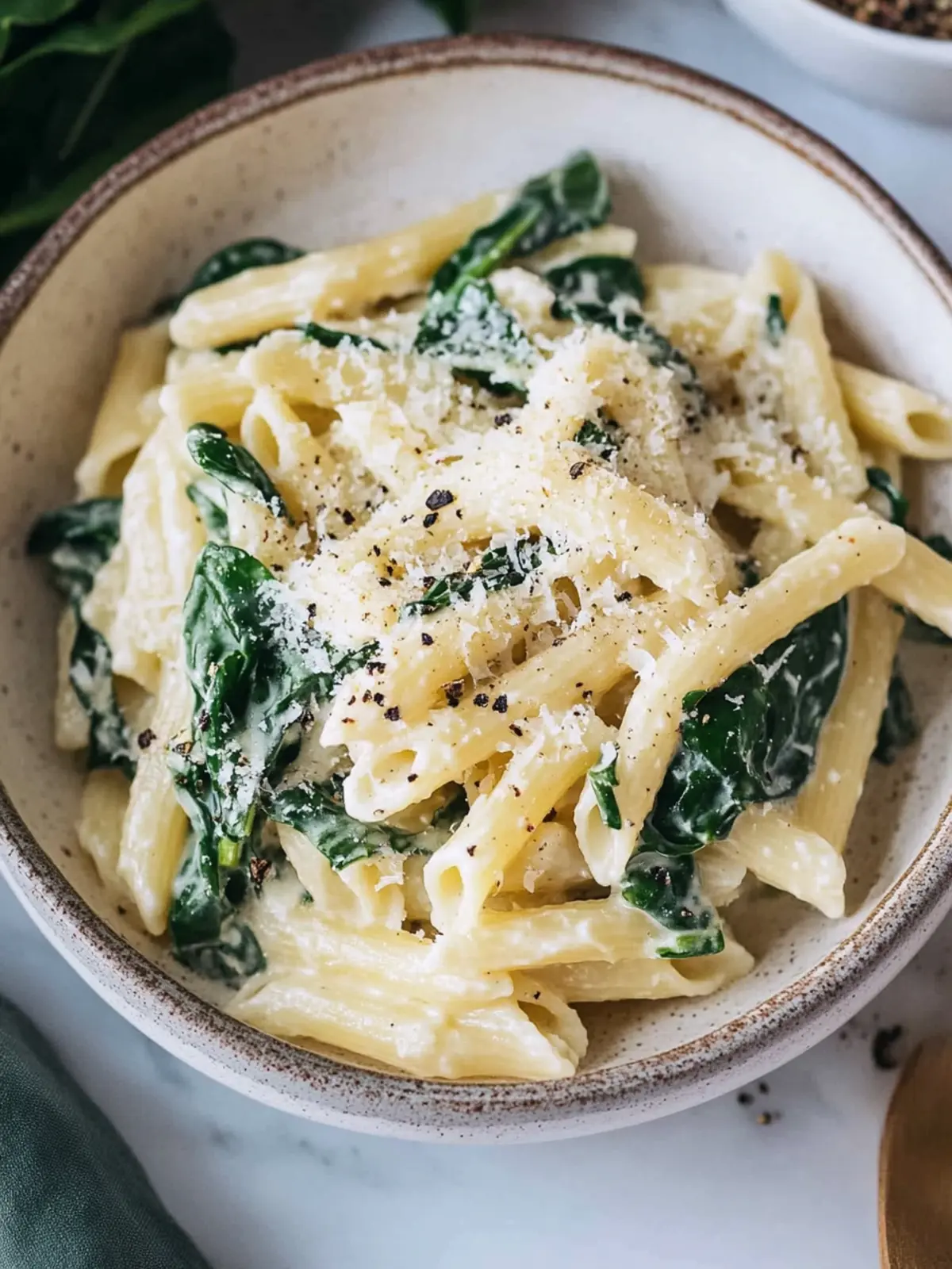 Quick and Easy Pasta with Spinach That Delights Your Taste Buds 2 Pasta with Spinach, easy & quick!