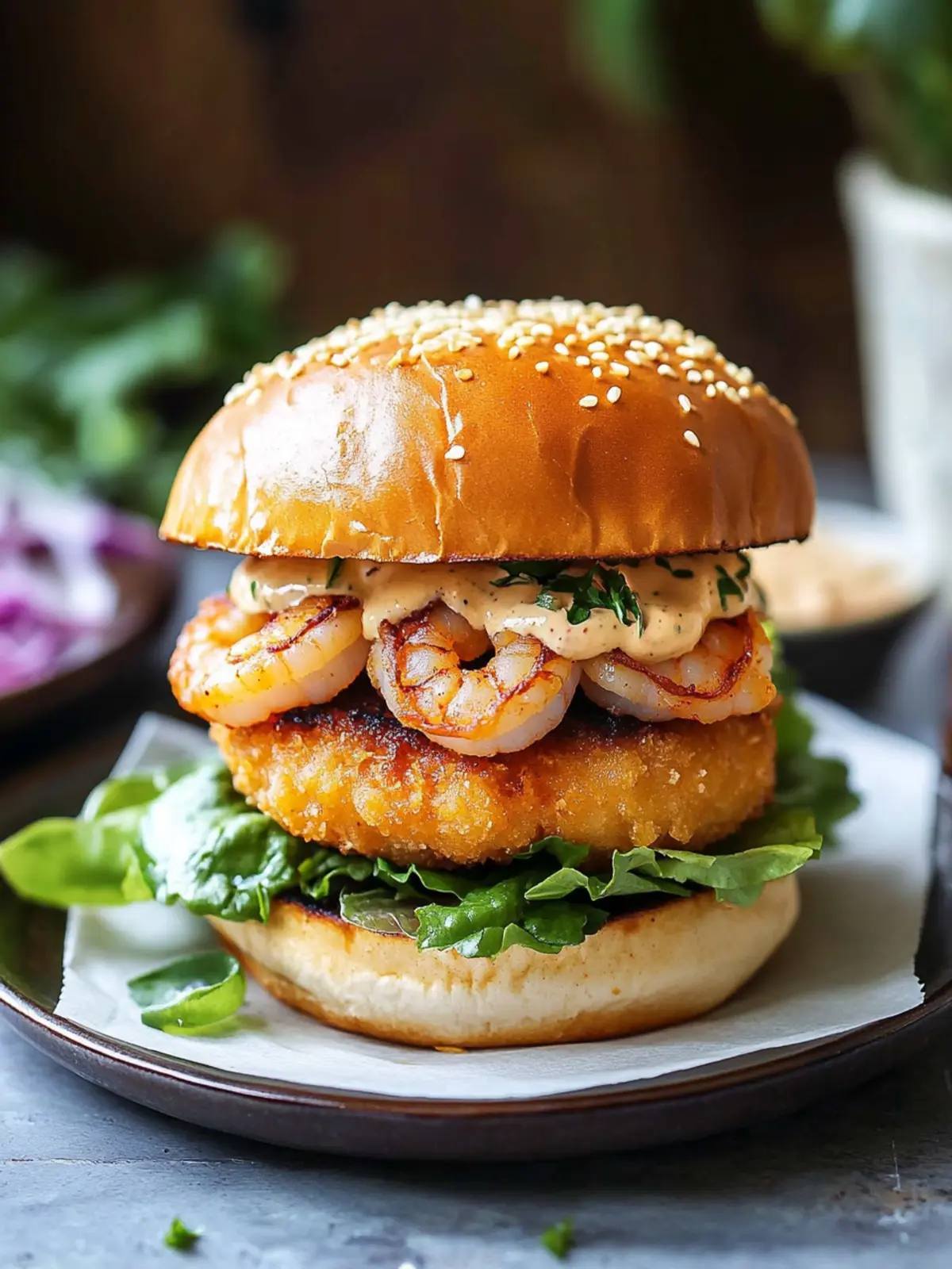 Korean-Style Shrimp Burger: Flavor-Packed Homemade Delight 5 Korean-Style Shrimp Burger